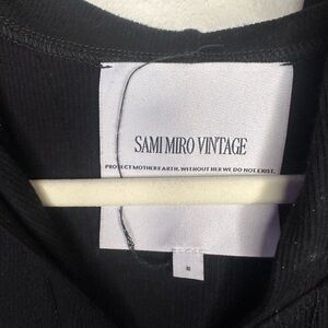 Sami Miro Vintage Black Zip-Up Hoodie Dress — Asymmetrical Hem Archive Piece